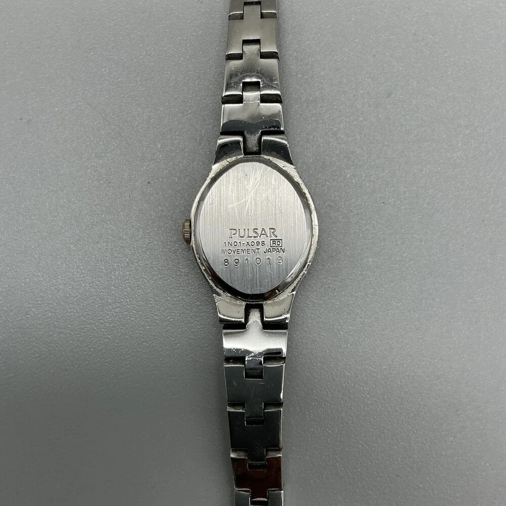 Pulsar Womens Watch 17mm Two Tone Stainless 1N01-X098 New Battery 6.75